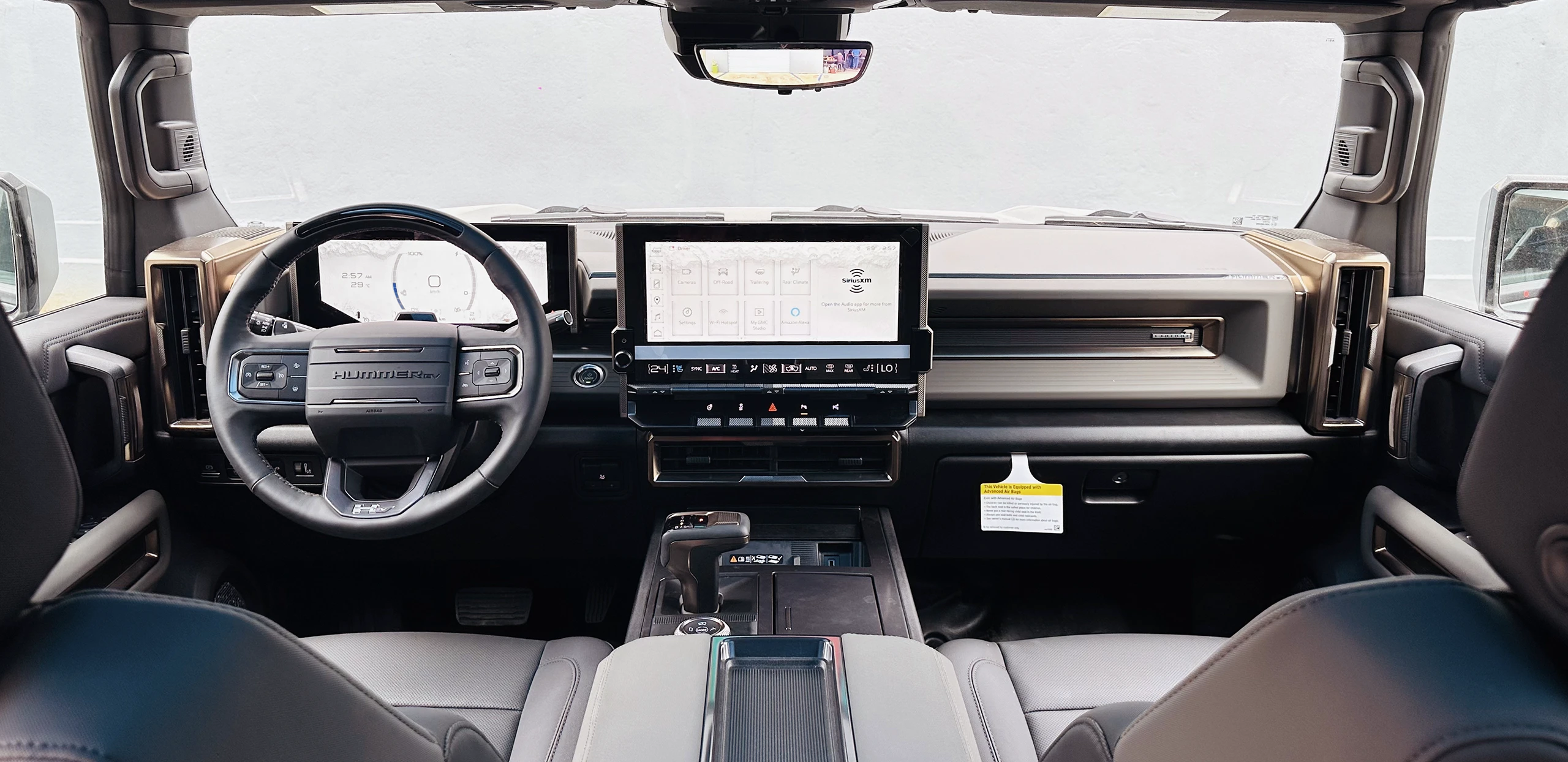 GMC Hummer EV Edition One Interior Dashboard before conversion to right hand drive