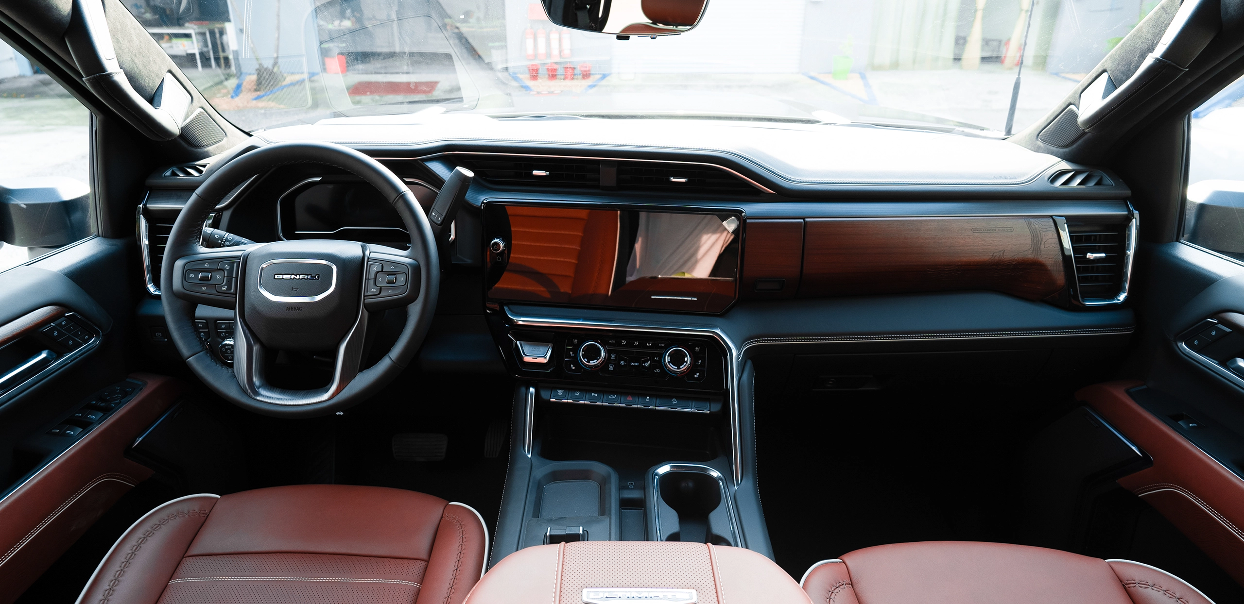 GMC Sierra 2500HD Denali Ultimate trim dashboard before being converted to right hand drive by Autogroup international